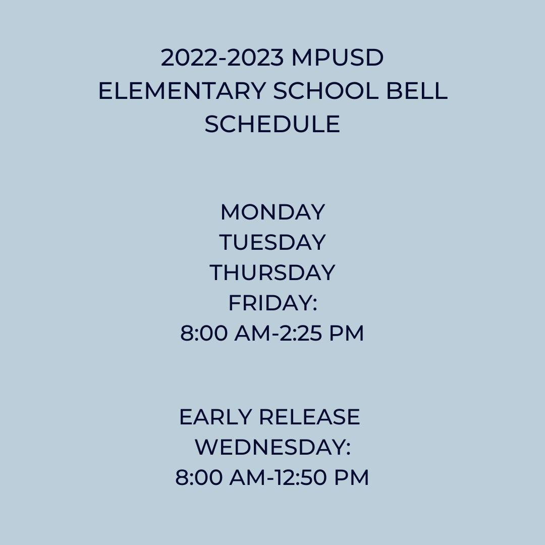 Elementary Bell Schedules